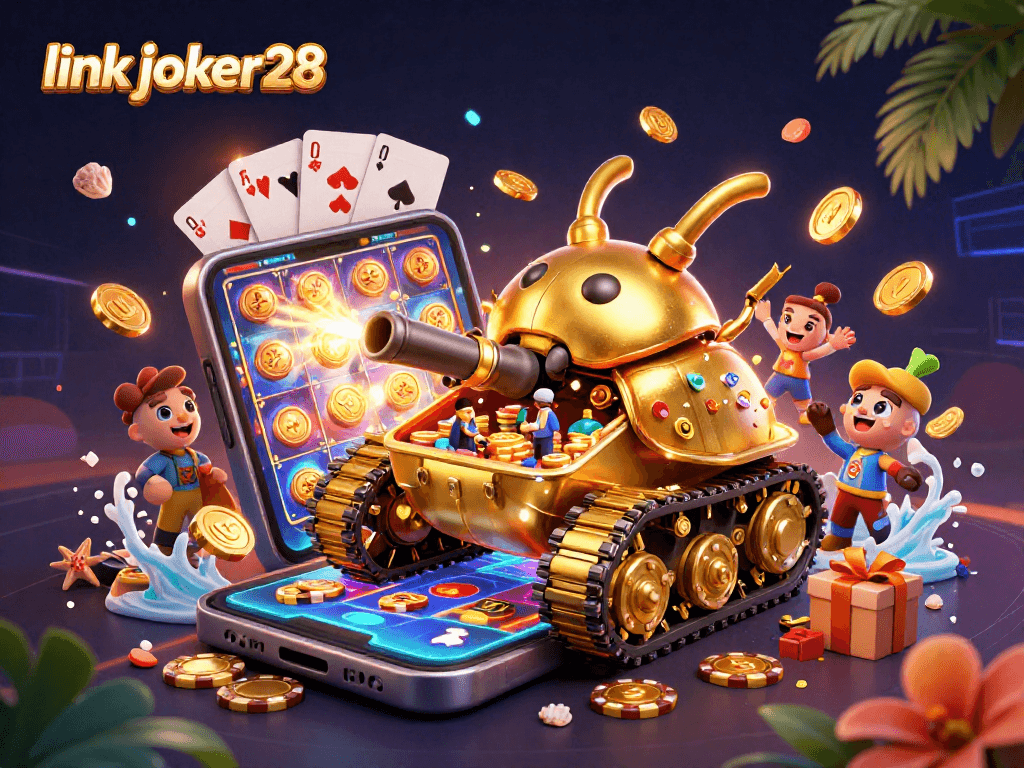 Rasakan pengalaman bermain di link joker28 dengan kasino miniatur dalam tank emas yang megah ini.
