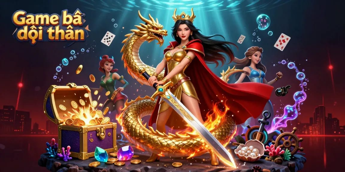Experience Game bài đổi thưởng with vibrant characters and dynamic casino elements showcasing thrilling gameplay.