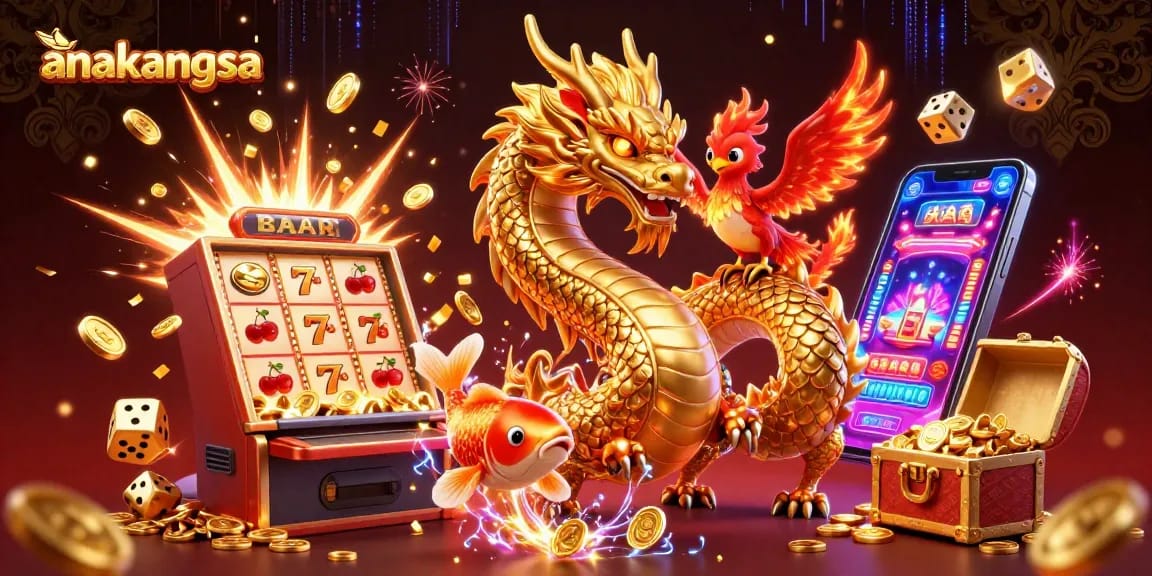 Anakangsa engages players with thrilling game elements in a vibrant casino atmosphere.