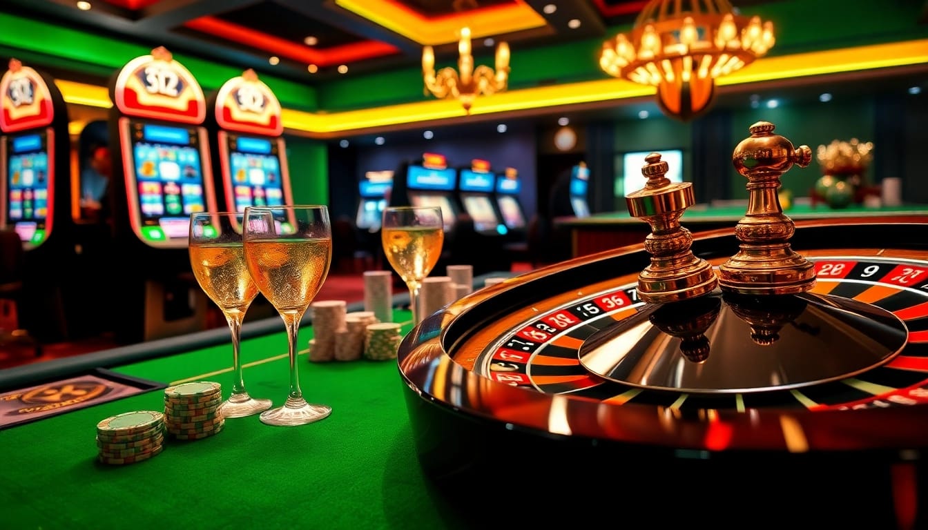 Players enjoying an exciting gambling experience on https://23win1.it.com with vibrant casino elements.