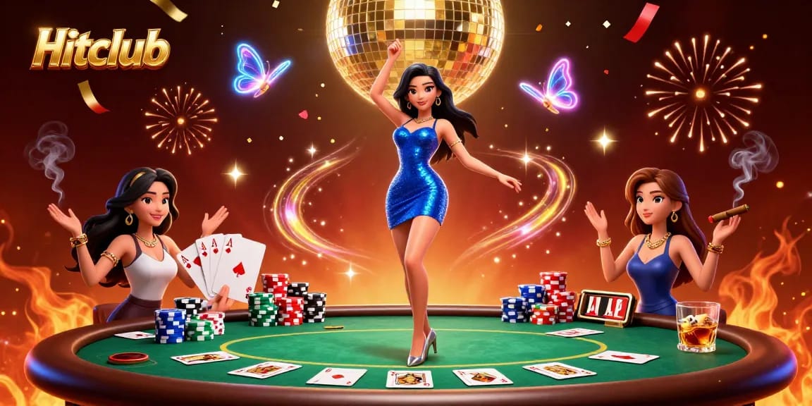 Hitclub highlights thrilling casino action with vibrant characters and engaging gameplay elements.