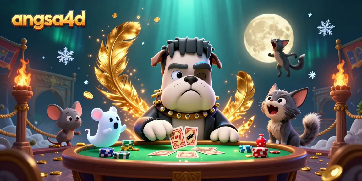 Engage with angsa4d through a lively casino scene featuring monster characters, coins, and betting action.