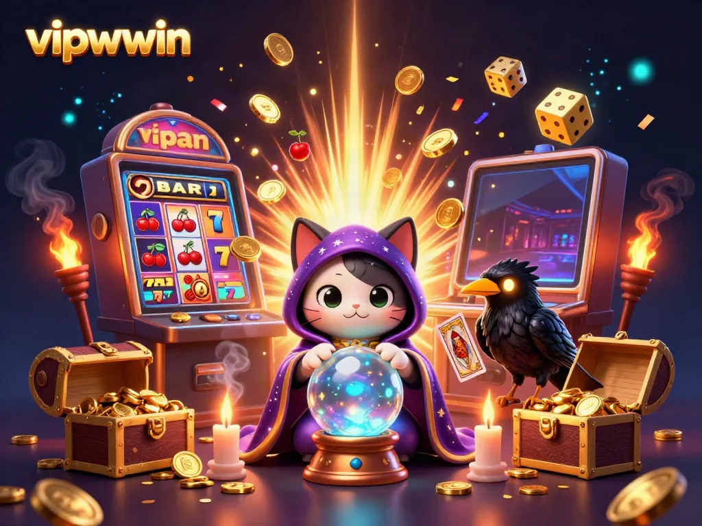 Experience thrilling wins with vipwwin at our colorful casino, featuring exciting slot machines and mystical characters.