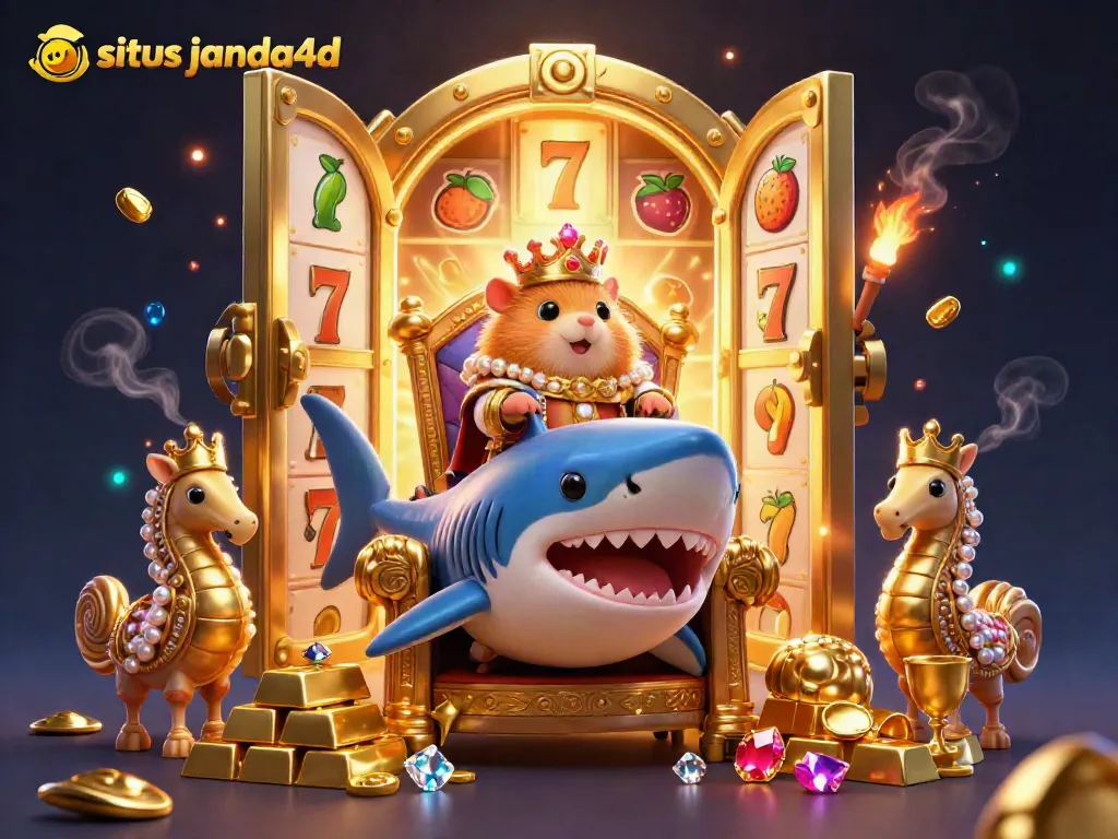 Gali kemenangan dengan situs janda4d, di mana raja hamster emas berlindung di atas mahkota laut berkilauan.