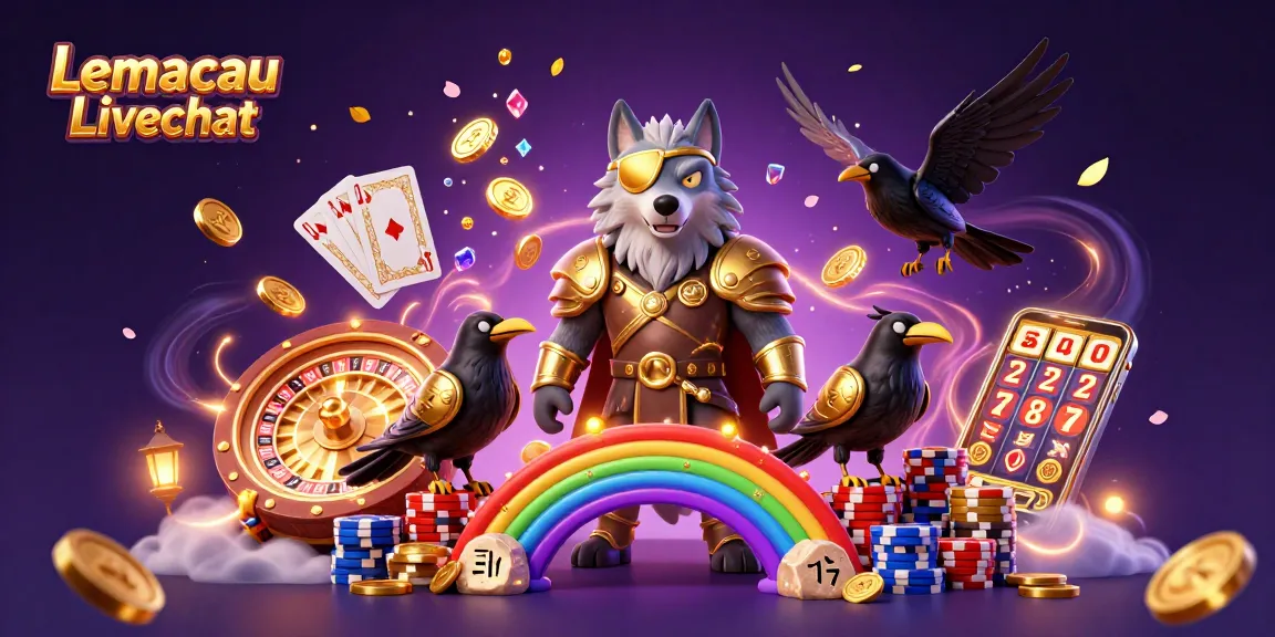 Lemacau Livechat showcases an enticing Norse-themed casino scene with vibrant elements of luck and chance.