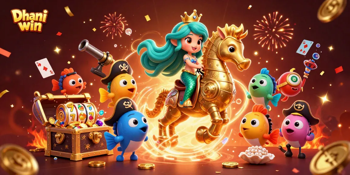 Dhani win: Play exciting slot games amidst treasure and aquatic adventure.