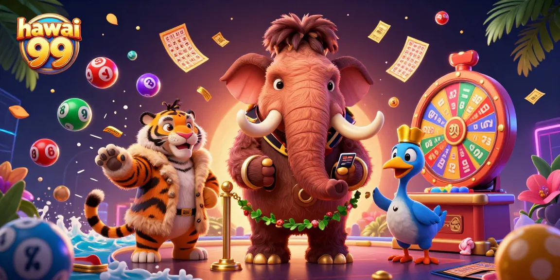 Engage with hawai 99's exciting gaming scene featuring unique characters and vibrant lottery elements.