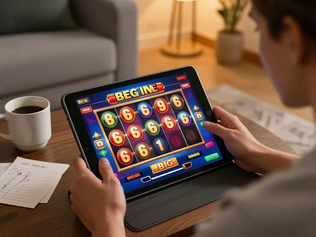 Permainan slot yang menarik di tablet di rumah yang nyaman sambil menjelajahi link hargatoto untuk pengalaman permainan yang lebih baik.
