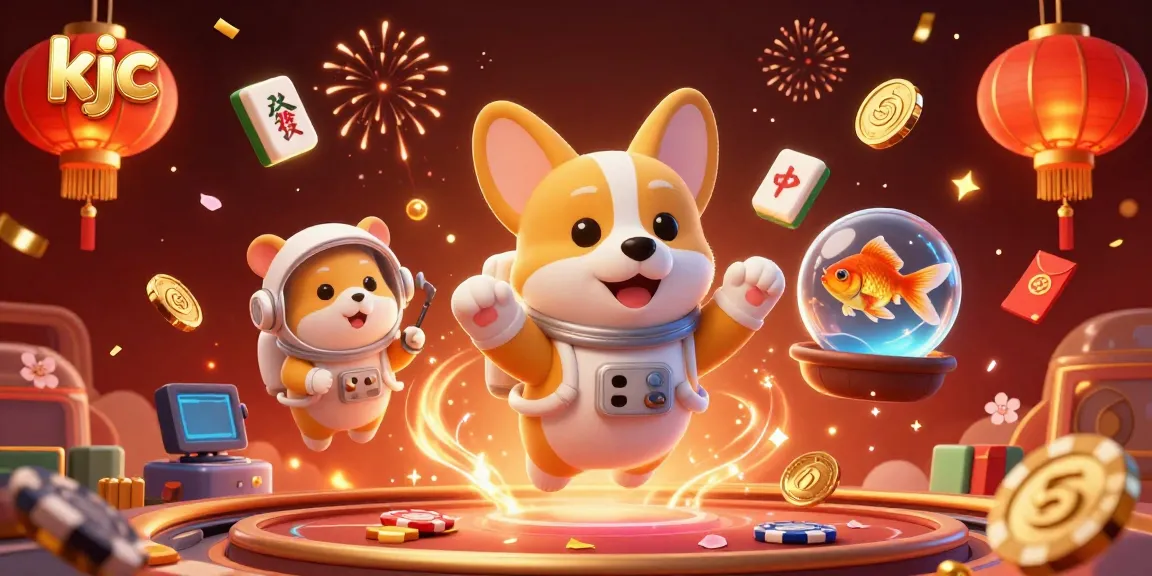 KJC players enjoy immersive game experiences in a vibrant, floating casino universe.