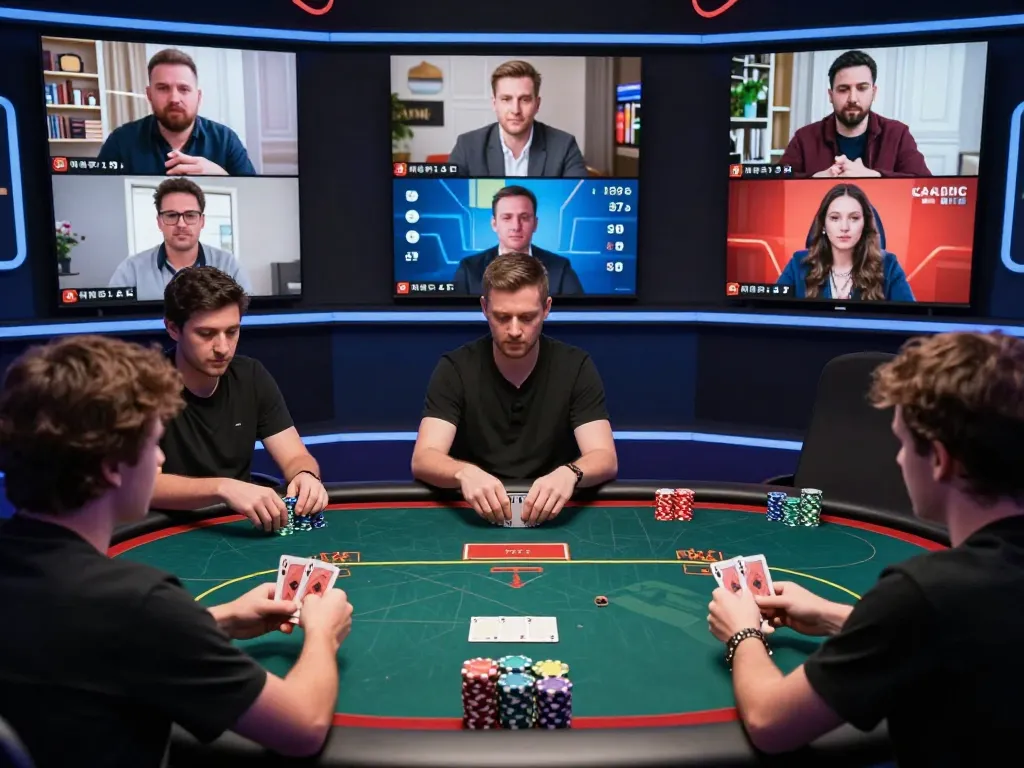 Players engaging in an exciting online poker game at 888newcasino with colorful virtual tables and dynamic gameplay.