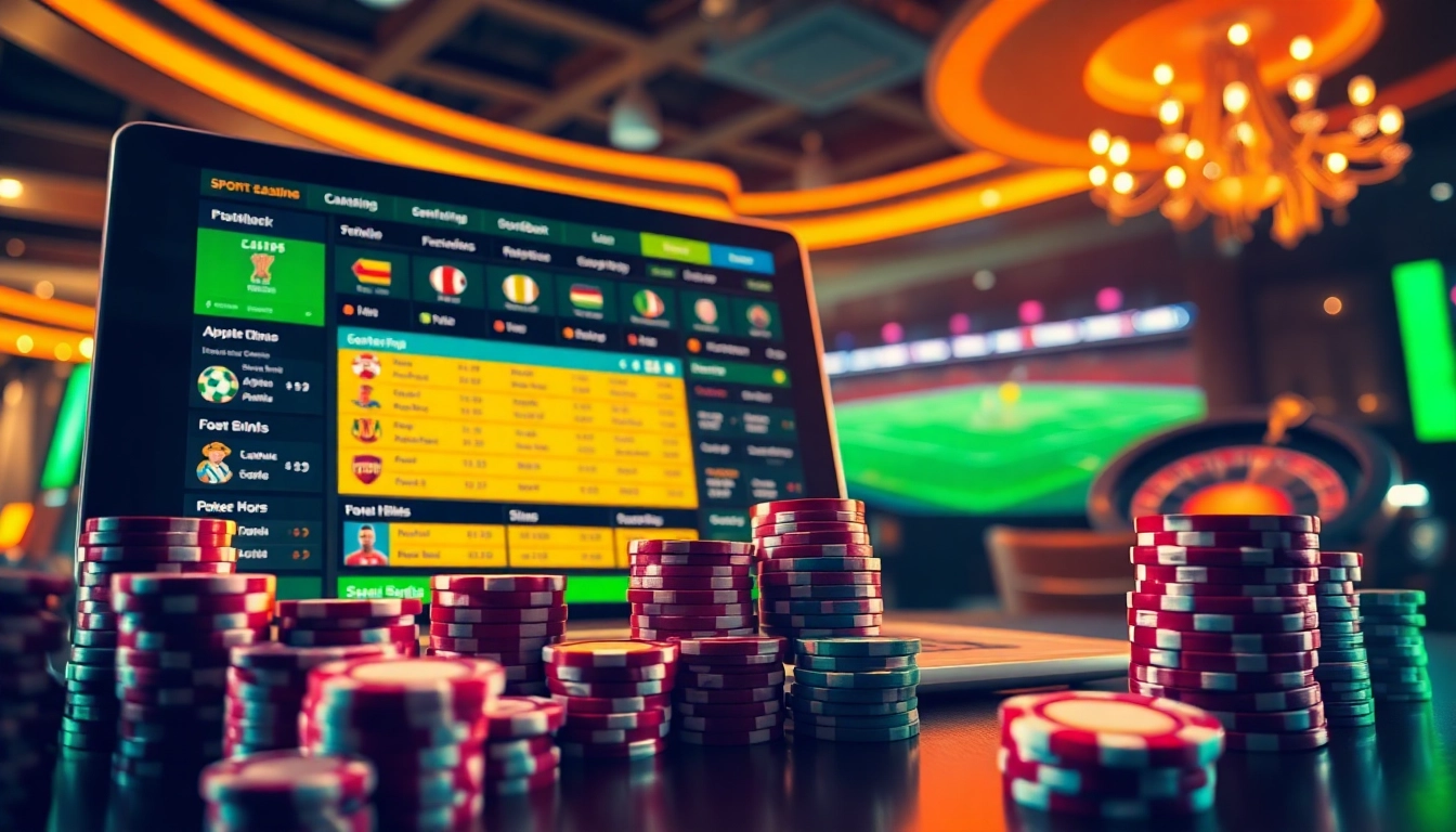 Experience the thrill of แทงบอลโลก with dynamic betting interfaces and vibrant casino elements.