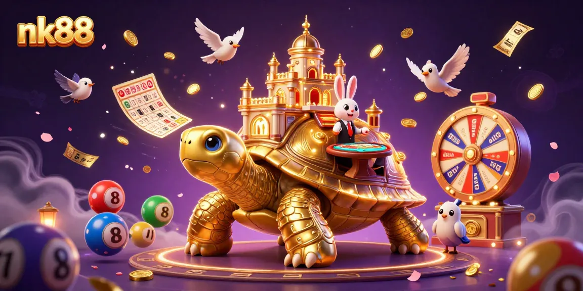 Experience thrilling jackpots at nk88 with a vibrant casino scene featuring golden coins and exciting game elements.
