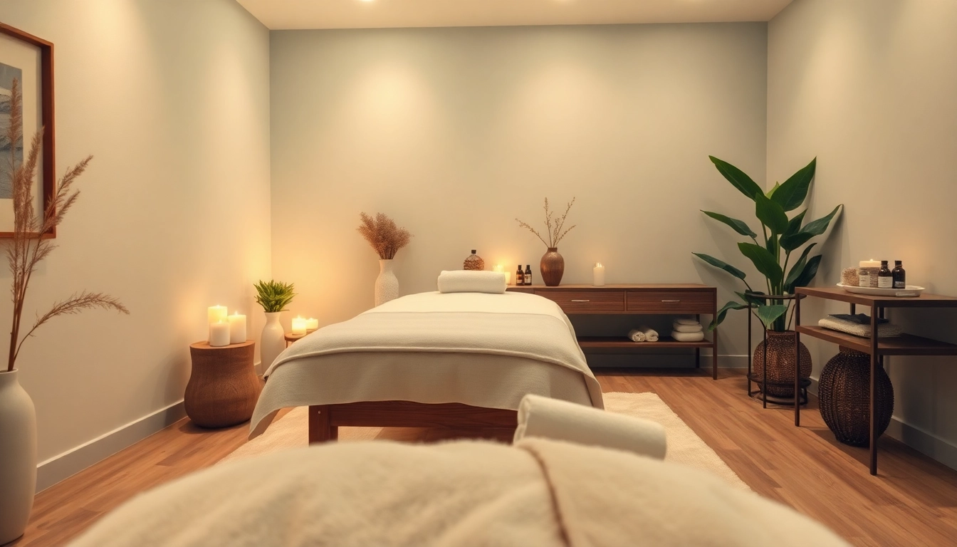 Calming massage room for 동탄출장마사지 with soothing ambiance and wellness elements.