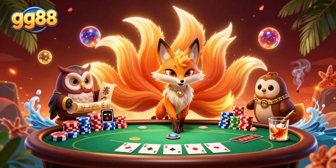 Experience thrilling gaming action at gg88 with vibrant characters and energetic casino elements.