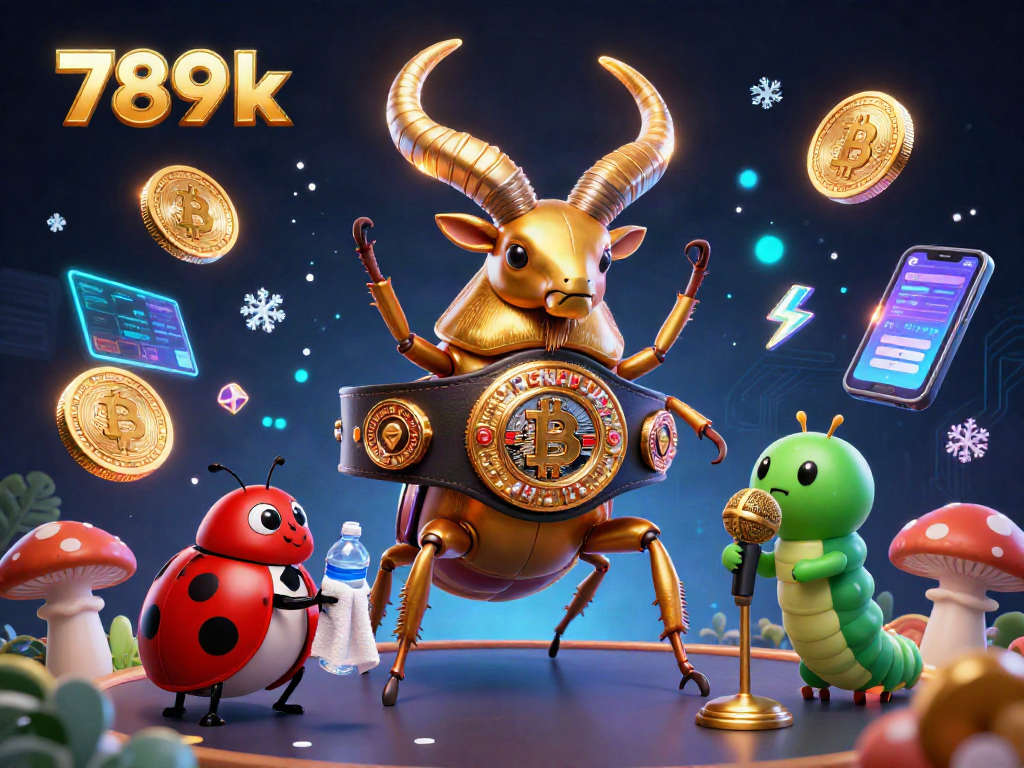 Engage with 789 k as a giant golden beetle boxing champion contends in a vibrant casino backdrop.