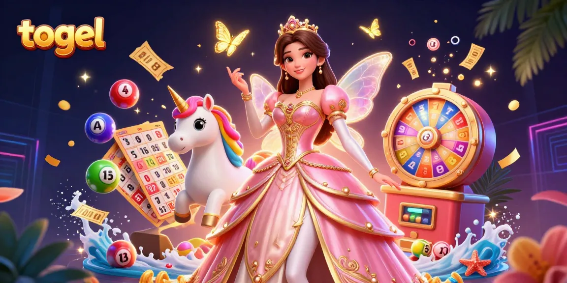 Engage with togel games through exciting lottery elements and a magical scene.