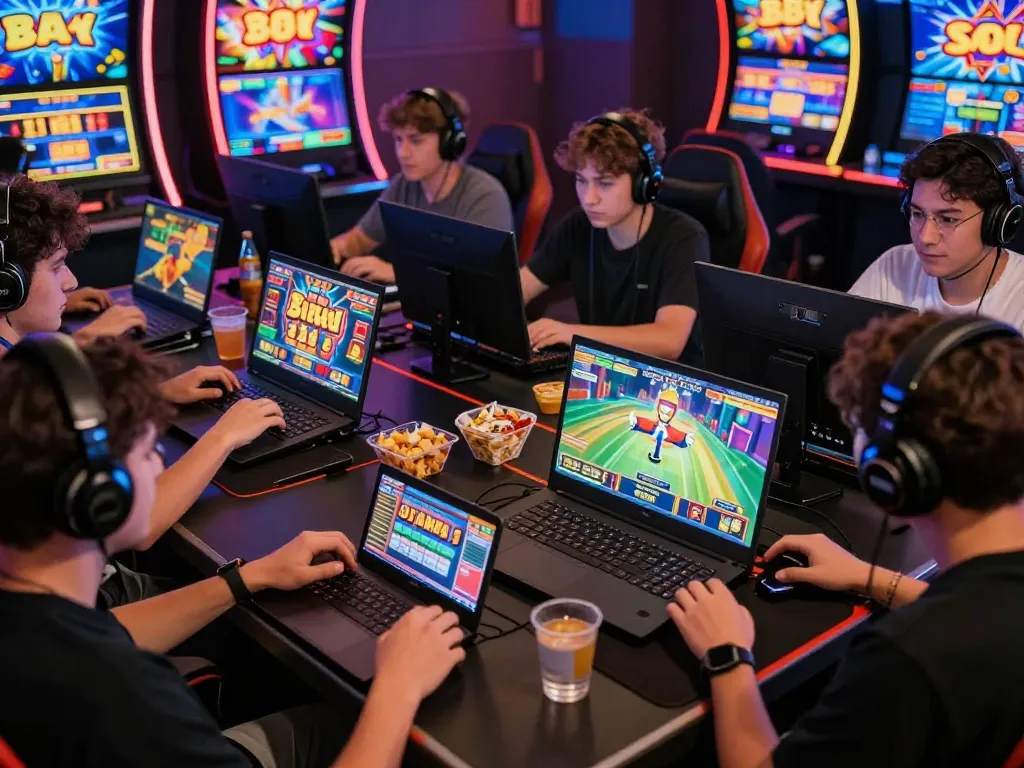 Pemain yang terlibat mengalami daftardanamax777 dalam lingkungan game slot online yang cerah dengan visual yang menarik.