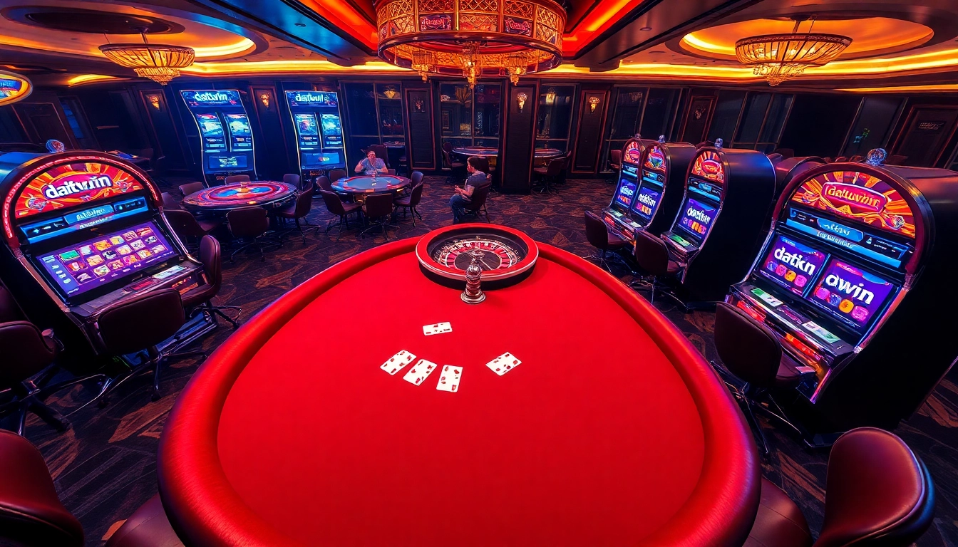 Rasakan sensasi datukwin di meja kasino yang elegan dengan chip poker dan kartu.