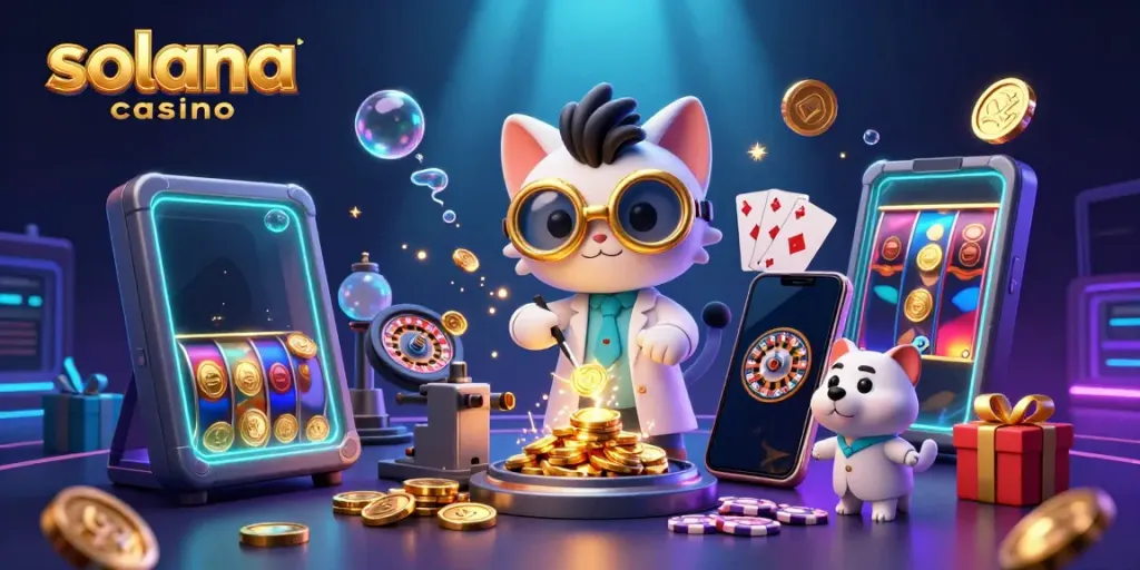 Experience thrilling gameplay with Solana Casino, featuring dynamic characters and exciting games.
