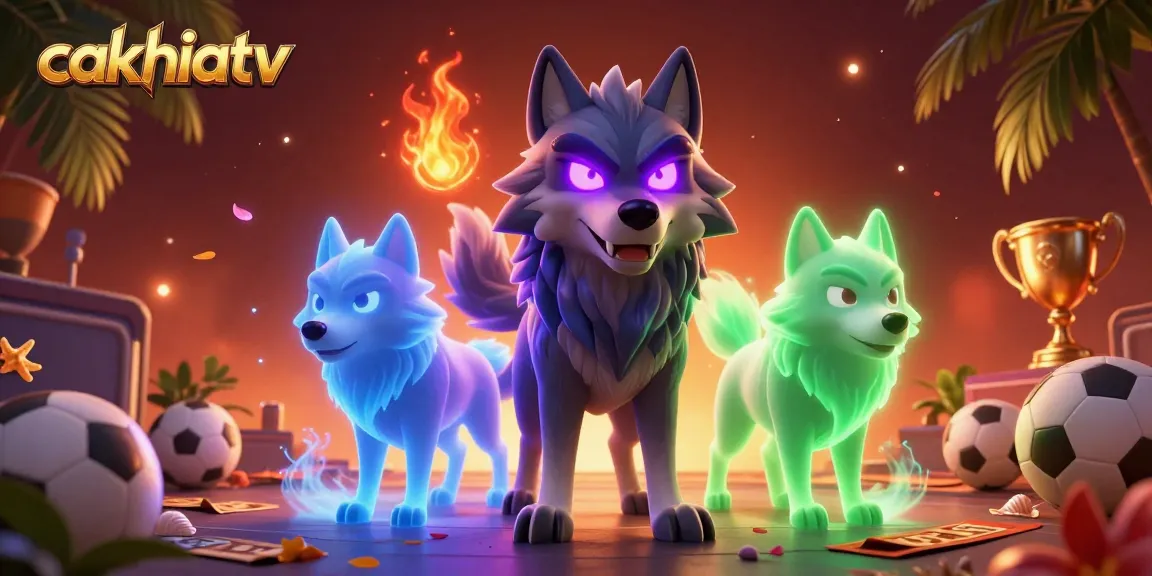 Experience thrilling sports betting with cakhiatv featuring dynamic wolf characters and vibrant gaming elements.