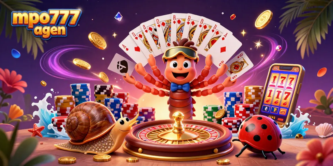 Experience thrilling gameplay with mpo777 agen featuring a lively dealer and high-rolling snail!