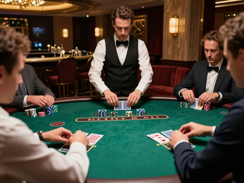 Playing blackjack at RR88, experiencing high-stakes moments with professional dealer and engaged players