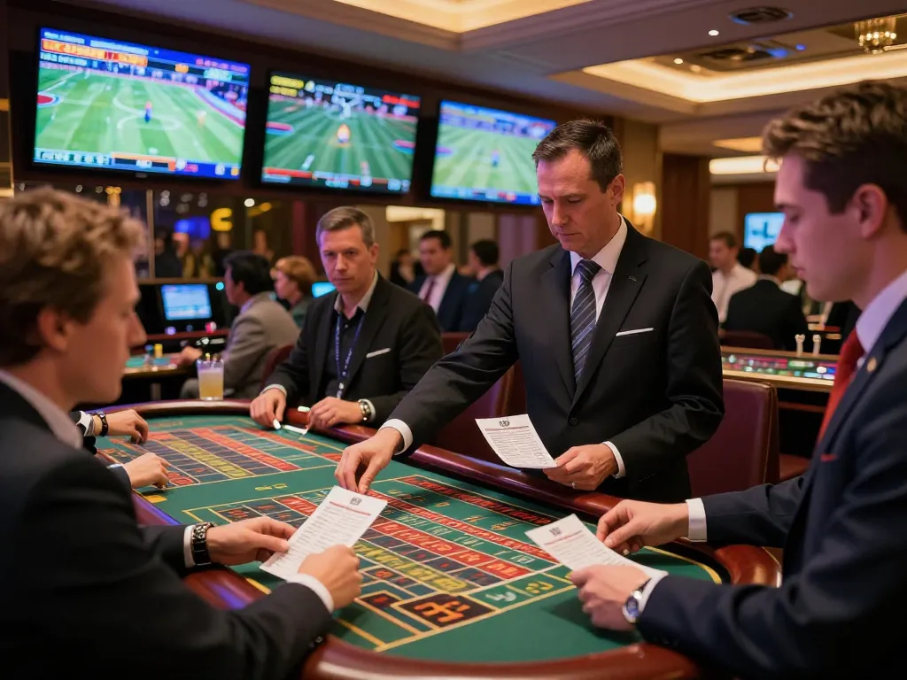 Patrons engaging in strategic betting at TR88 sports lounge with live game screens visible.