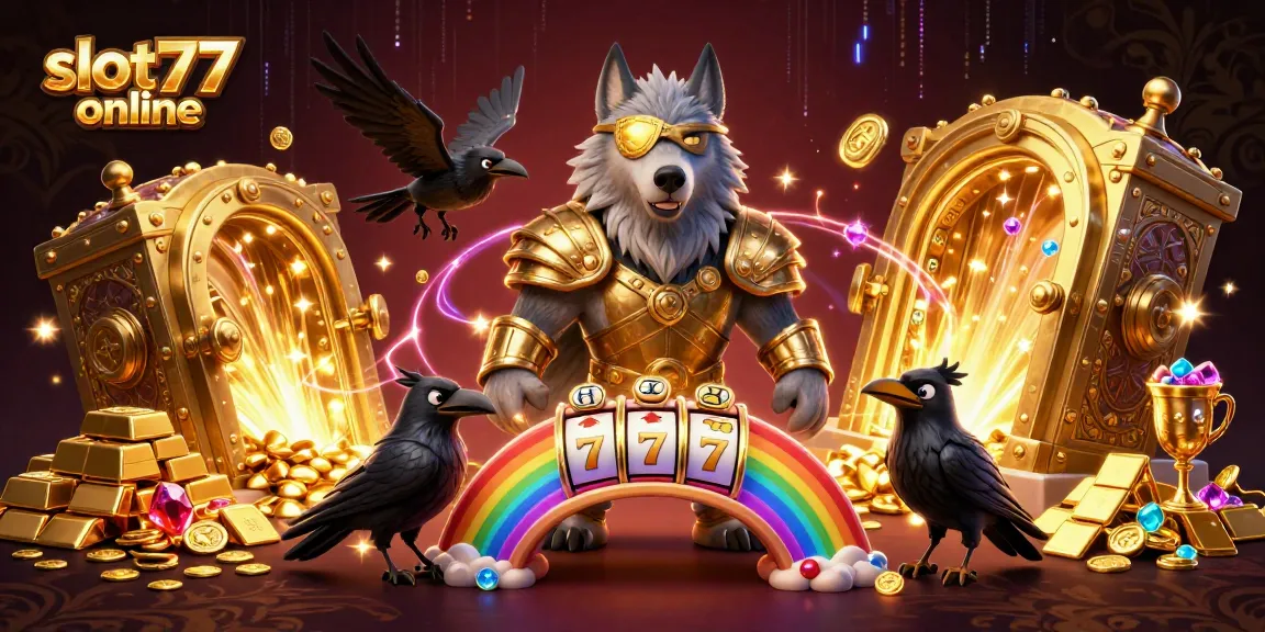 Play exciting games at slot777 online with colorful jackpot reels and glowing treasures.