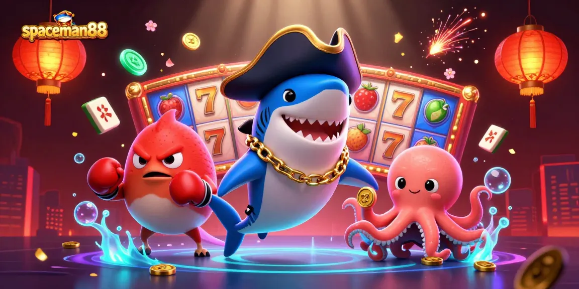 Spin the reels with spaceman88, featuring fun characters and vibrant slot elements for an exciting gaming experience.