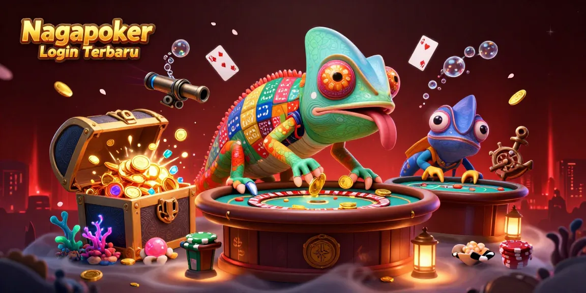 Engage with Nagapoker Login Terbaru in an ultra-detailed scene of a vibrant casino