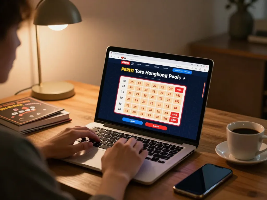 PERI11 online gaming session showcasing a player using a laptop with betting options visible.