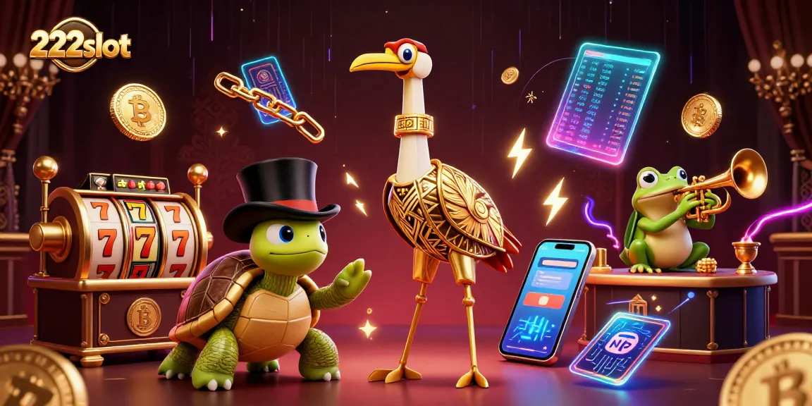 Permainan menang besar dengan 222slot dalam ilustrasi kasino imersif dan penuh warna.