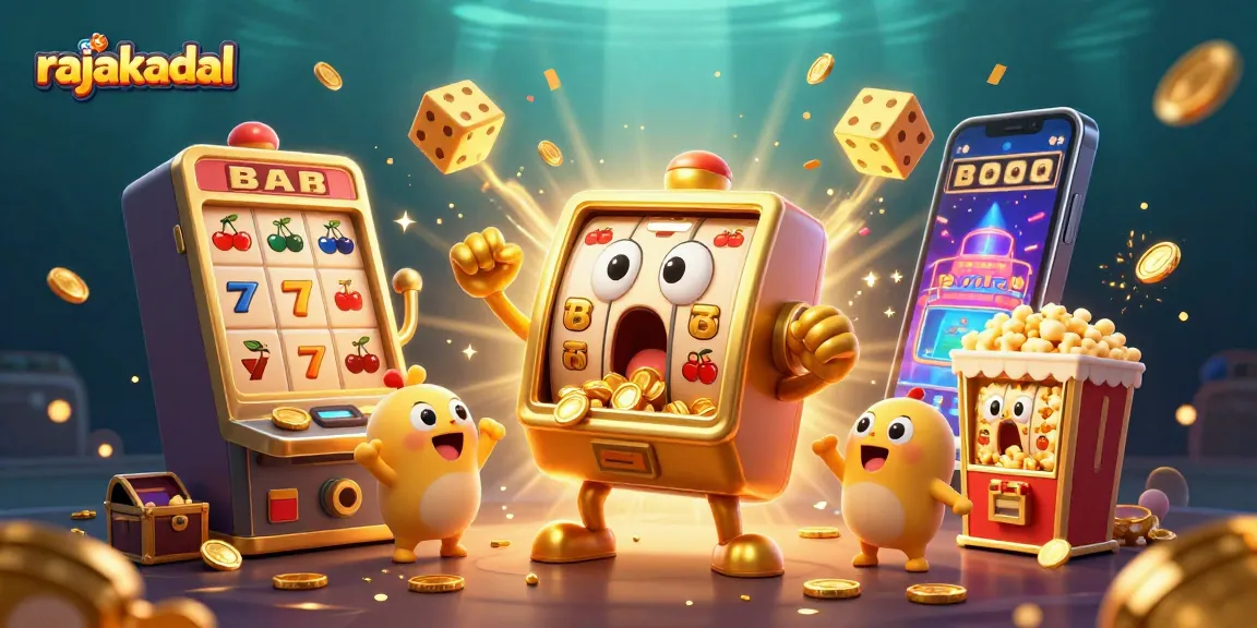 Slot jackpot di rajakadal dengan mesin slot emas dan kerumunan kegembiraan!