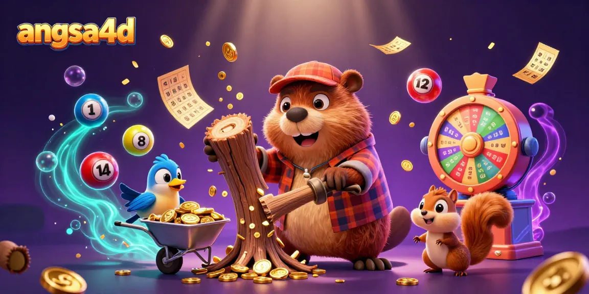 Angsa4d showcases vibrant scenes of winning strategies with coins raining down from a tree.