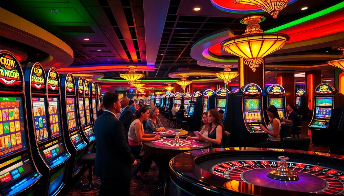 Experience the thrill of slot gacor gameplay in a lively casino scene with vibrant machines.