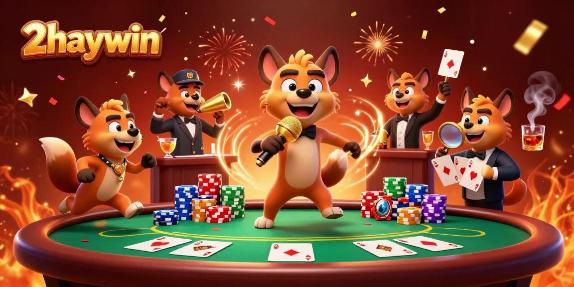 Experience thrilling moments at 2haywin casino with dynamic hyena characters in a vibrant scene.