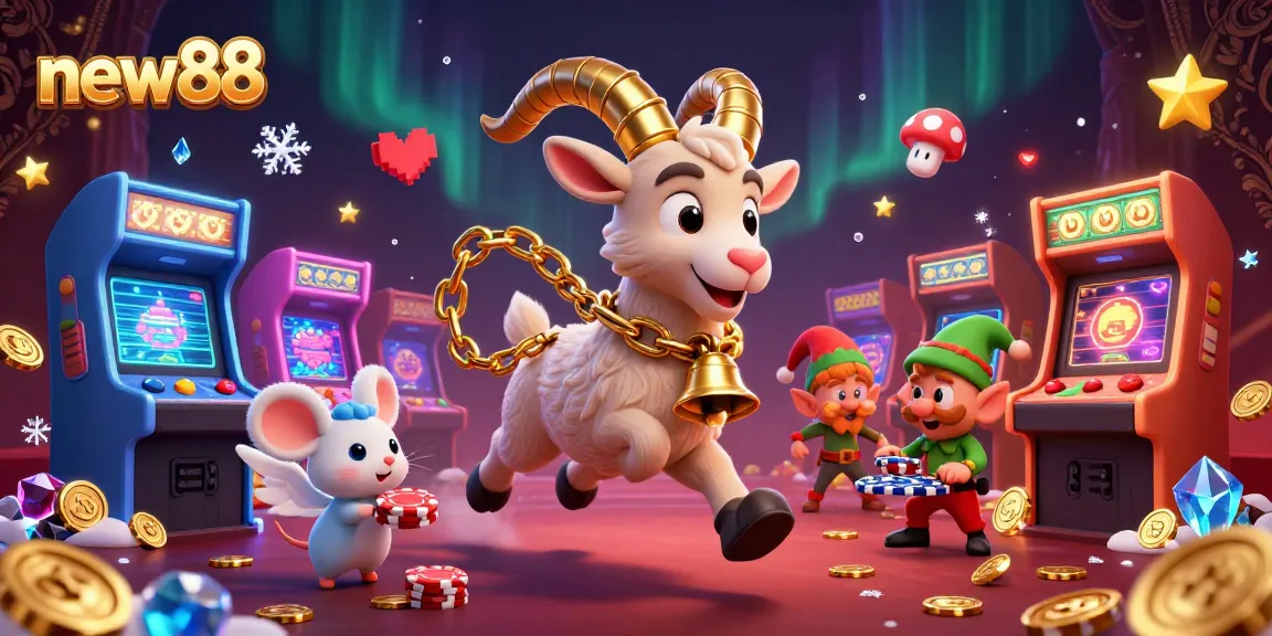 Win big at new88 with vibrant gaming characters in a festive casino scene full of action.