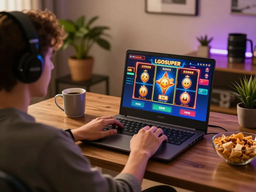Engaging online gameplay on LGOSUPER slots with cozy home atmosphere and dynamic setup.