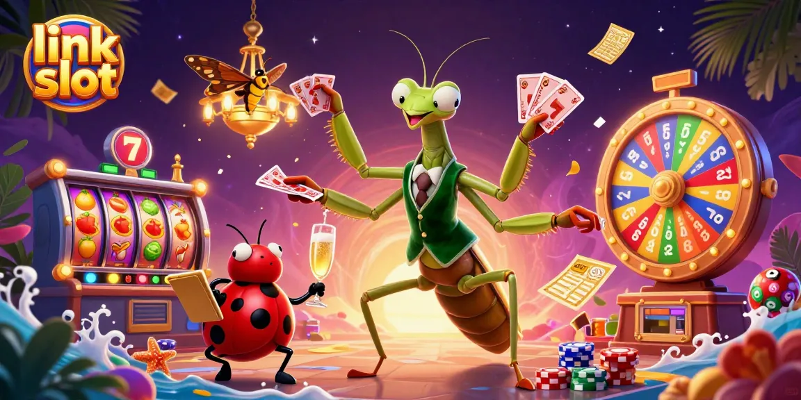 Mainkan link slot di kasino dengan ilustrasi karakter unik dan elemen permainan