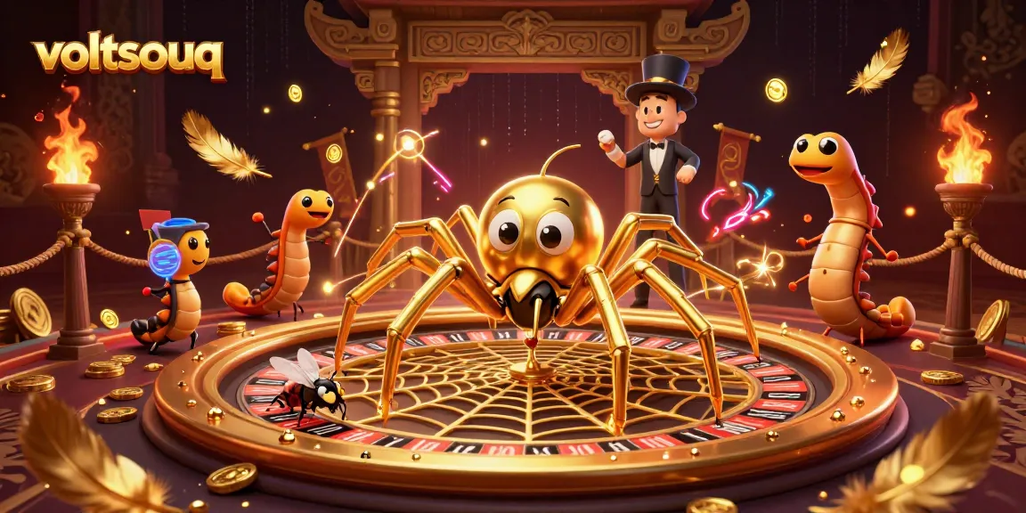 voltsouq features a thrilling betting scene with a fly placing bets at a roulette wheel