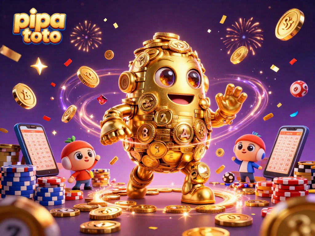 Pipa Toto game exploration with vibrant characters and lottery elements amidst celebratory visuals.