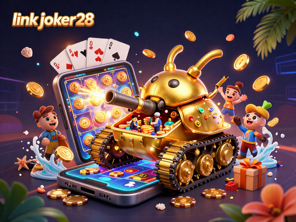 Rasakan pengalaman bermain di link joker28 dengan kasino miniatur dalam tank emas yang megah ini.