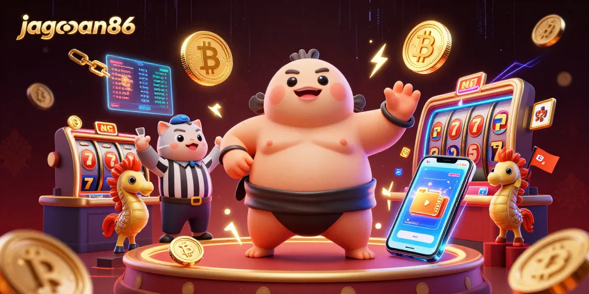 Experience the excitement of jagoan86 in this vibrant underwater casino scene with dynamic characters.