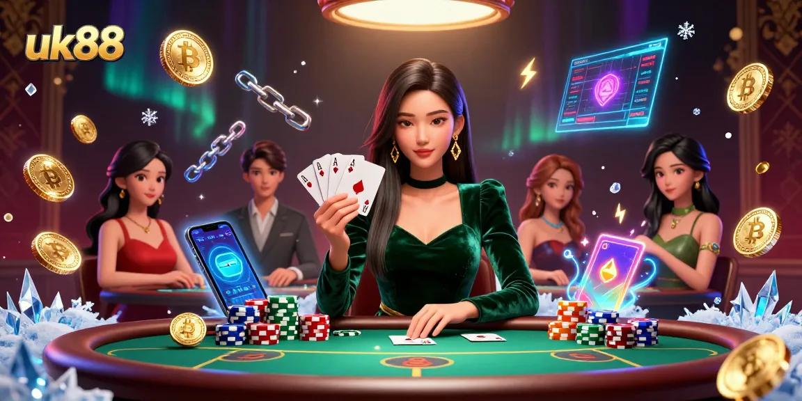 Experience winning strategies at uk88 with a stunning poker scene and crypto elements.