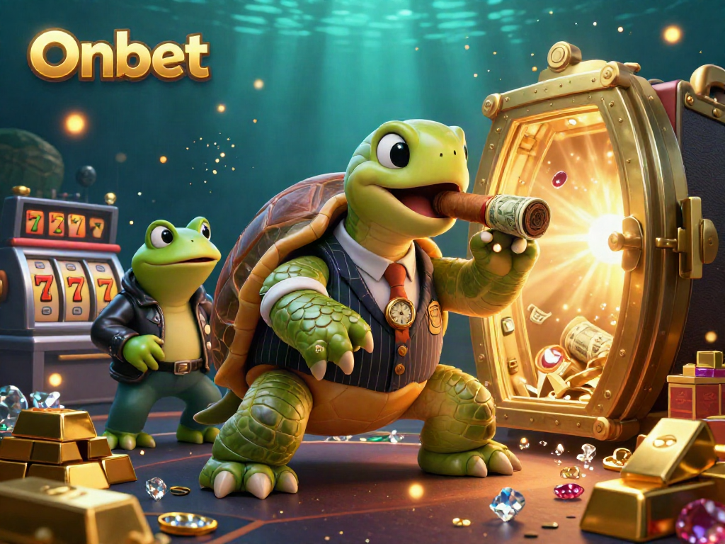Experience thrilling wins in Onbet's vibrant casino scene with jackpot treasures and dynamic characters.