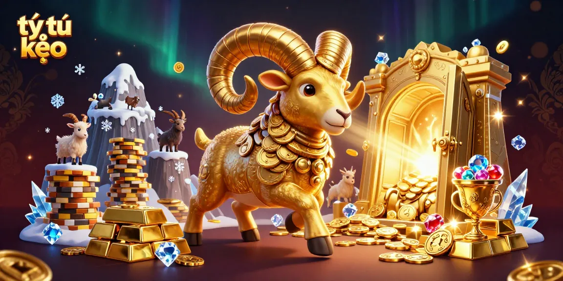 Experience thrilling tỷ lệ kèo game insights with vibrant golden ram and sparkling treasures.