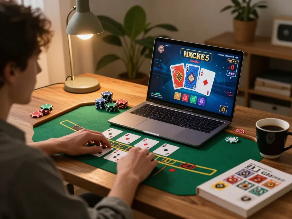 32win player engaging in strategic decisions during an online blackjack game