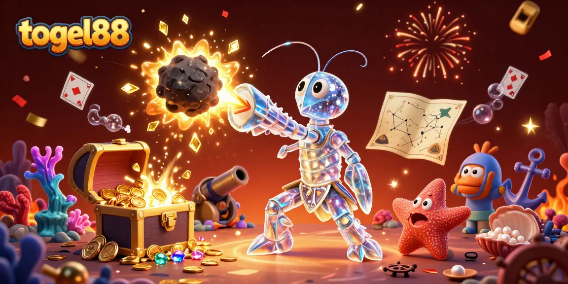 Togel88 showcases a colorful casino scene with vibrant characters and treasure-filled ambiance.
