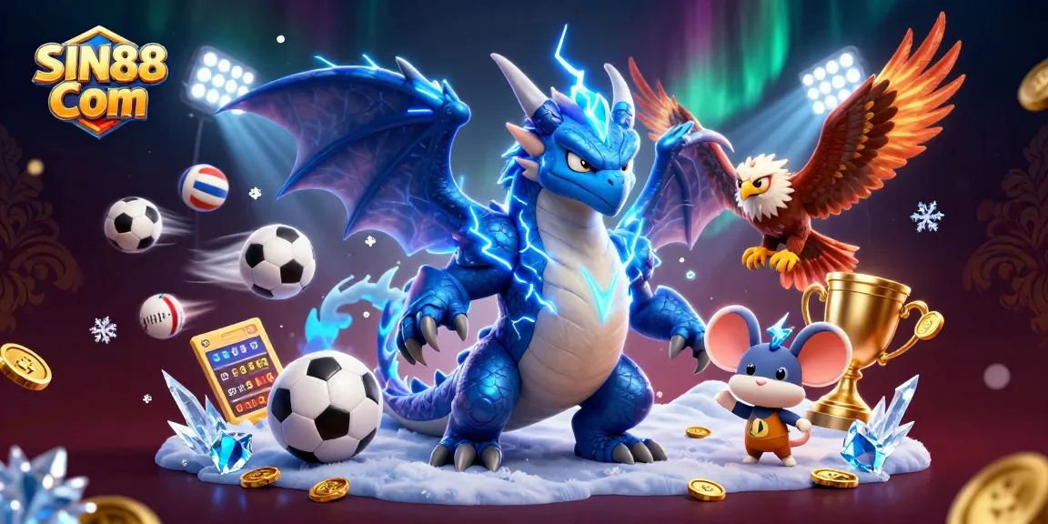 Experience the excitement of SIN88 Com with dynamic sports elements and vibrant characters.