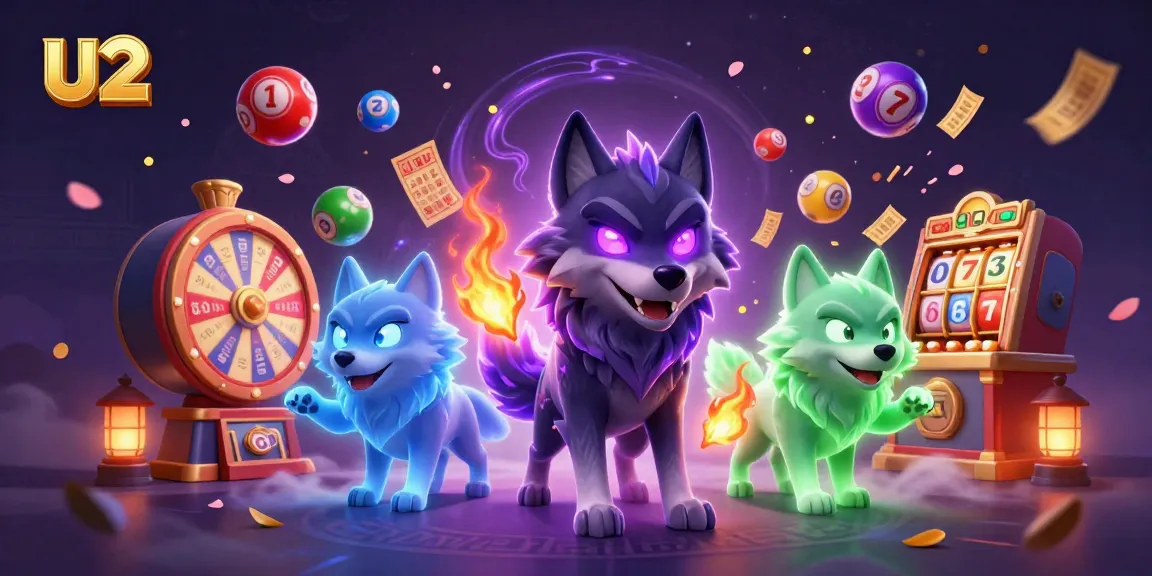 Experience the thrilling world of u2 as cartoon wolves lead an exciting casino adventure with colorful lottery elements.